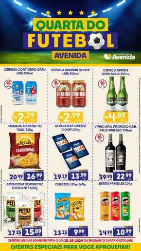 Catálogo Supermercados Avenida em Pirapozinho | QUARTA DO FUTEBOL AVENIDA | 15/05/2024 - 31/05/2024