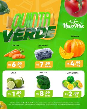 Promoções de Supermercados em Camaçari | Quinta Verde  de Novo Mix | 16/05/2024 - 19/05/2024