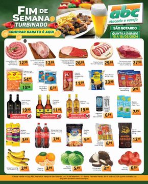 Promoções de Supermercados em São Gotardo | Supermercados ABC Ofertas de FDS Atacados - São Gotardo de Supermercados ABC | 16/05/2024 - 18/05/2024