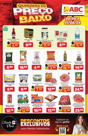 Promoções de Supermercados em Divinópolis | Supermercados ABC Oferta Quinzenal Varejo - Divinópolis de Supermercados ABC | 20/05/2024 - 01/06/2024