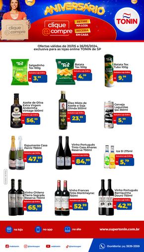Promoções de Supermercados em Sales Oliveira | Aniversário  de Tonin Superatacado | 20/05/2024 - 26/05/2024