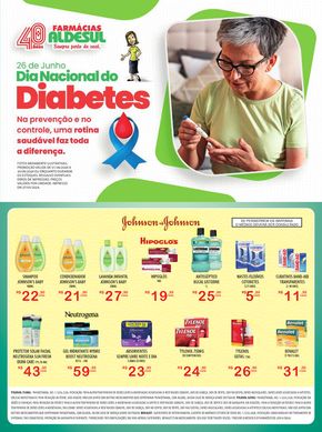 Promoções de Farmácias e Drogarias em Aquiraz | Dia Nacional Do Diabetes de Farmácia Aldesul | 04/06/2024 - 30/06/2024