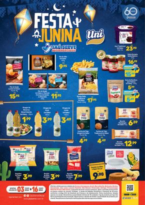 Promoções de Supermercados em Areiópolis | Festa Junina UNI de Supermercados Jaù Serve | 05/06/2024 - 16/06/2024