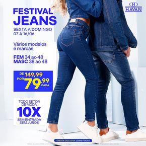 Catálogo Lojas Havan em Santa Bárbara do Pará | Festival Jeans | 07/06/2024 - 16/06/2024