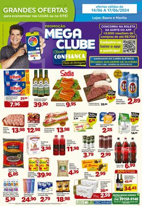 Promoções de Supermercados em Pompéia | Grandes Ofertas de Confiança Supermercados | 14/06/2024 - 17/06/2024