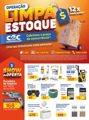 Promoções de Material de Construção em Taboão da Serra | Operação Limpa Estoque  de C&C | 01/07/2024 - 04/08/2024