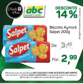 Catálogo Supermercados ABC em Belo Horizonte |  Oferta Cliente Plus - Atacados | 25/07/2024 - 31/07/2024