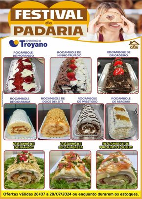 Catálogo Rede Troyano de Supermercados | FESTIVAL DE PADARIA TROYANO!! | 26/07/2024 - 28/07/2024