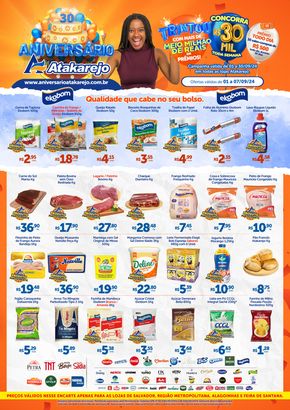 Promoções de Supermercados em Candeias | 30 Aniversário de Atakarejo | 04/09/2024 - 07/09/2024