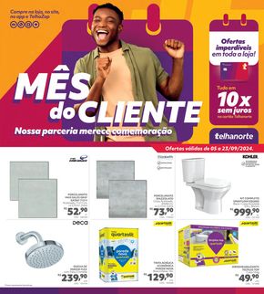 Promoções de Material de Construção | MÊS DO CLIENTE de Telhanorte | 05/09/2024 - 23/09/2024