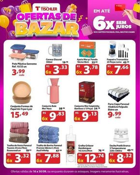 Catálogo Supermercados Tischler em Cachoeira do Sul | Ofertas De Bazar  | 17/09/2024 - 30/09/2024