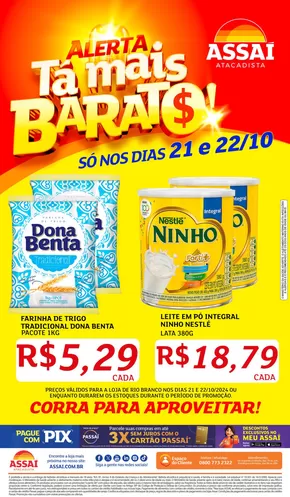 Catálogo Assaí Atacadista em Rio Branco | Economize agora com nossas ofertas | 21/10/2024 - 22/10/2024