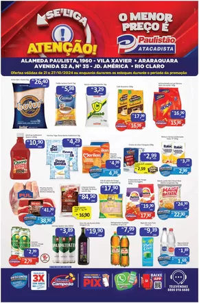 Catálogo Paulistão Atacadista em Rio Claro | Melhores ofertas para compradores econômicos | 22/10/2024 - 27/10/2024