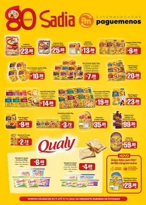 Promoções de Supermercados em Vinhedo | Ofertas exclusivas Sadia no site de Supermercados Pague Menos | 04/11/2024 - 17/11/2024