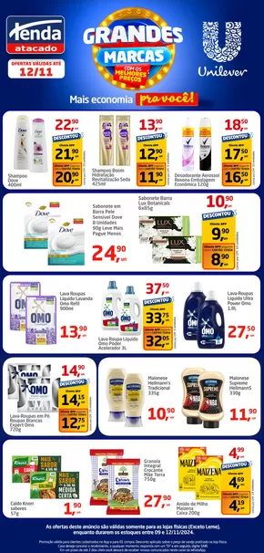 Catálogo Tenda Atacado em Campinas | Ofertas Unilever | 09/11/2024 - 12/11/2024