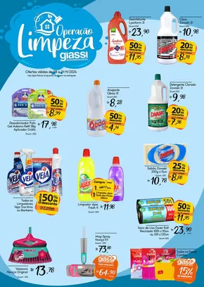 Promoções de Supermercados em Joinville | Operação Limpeza de Giassi Supermercados | 11/11/2024 - 21/11/2024