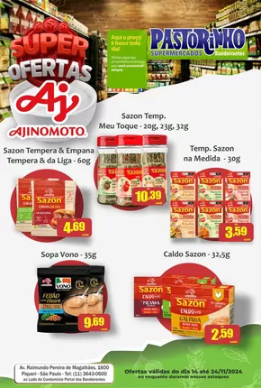 Catálogo Supermercado Pastorinho | Ofertas e promoções atuais | 14/11/2024 - 24/11/2024