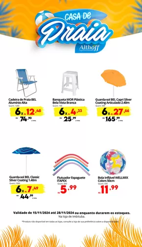 Promoções de Supermercados em Imbituba | Casa de Praia Althoff - F01. de Althoff Supermercados | 15/11/2024 - 28/11/2024