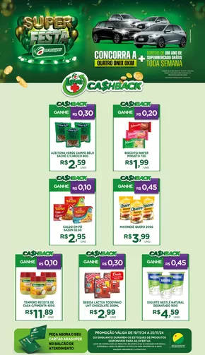 Promoções de Supermercados em Rio Branco | CASHBACK RBR de Araújo Supermercados | 20/11/2024 - 25/11/2024