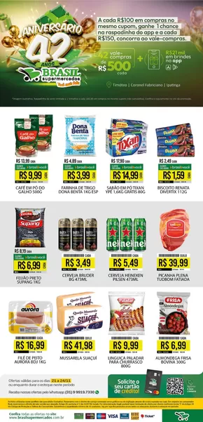 Catálogo Brasil Supermercados em Timóteo | Encarte Brasil Supermercados | 21/11/2024 - 24/11/2024