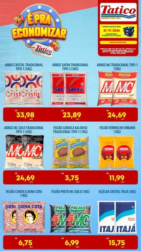 Promoções de Supermercados em Abadia de Goiás | Descontos e promoções de Tatico | 21/11/2024 - 21/11/2024