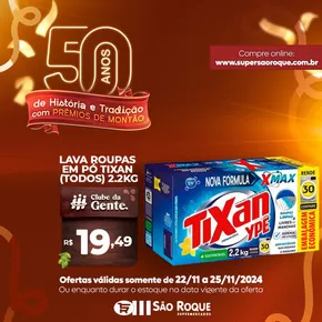 Promoções de Supermercados em Tatuí | Ofertas São Roque Supermercados de São Roque Supermercados | 22/11/2024 - 25/11/2024