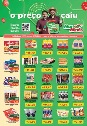 Promoções de Supermercados em Janaúba | Melhores ofertas para compradores econômicos de Mart Minas | 22/11/2024 - 27/11/2024