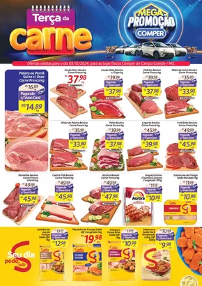 Promoções de Supermercados em Campo Grande | Terça da Carne de Comper | 03/12/2024 - 03/12/2024