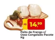 Oferta de Peito De Frango C/Osso Congelado por R$14,99 em Tonin Superatacado