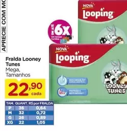 Oferta de Looping - Fralda Tunes por R$22,9 em Carrefour