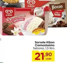 Oferta de Kibon - Sorvete Cremosíssimo por R$21,9 em Carrefour