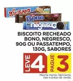 Oferta de Sabores - Biscoito Recheado Bono, Negresco, 90g Ou Passatempo, Sabores em Carrefour