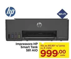 Oferta de HP - Impressora Smart Tank 581 AIO por R$999 em Carrefour