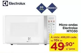 Oferta de Electrolux - Micro-Ondas MTO30 por R$49,9 em Carrefour