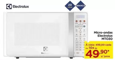 Oferta de Electrolux - Micro-Ondas Mt03 por R$49,9 em Carrefour