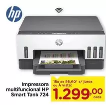 Oferta de HP - Impressora Multifuncional Smart Tank 724 por R$1299 em Carrefour