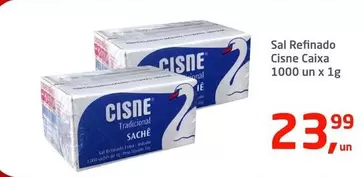 Oferta de Cisne - Sal Refinado Caixa por R$23,99 em Tenda Atacado