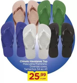 Oferta de Havaianas - Chinelo Top por R$25,99 em Carrefour