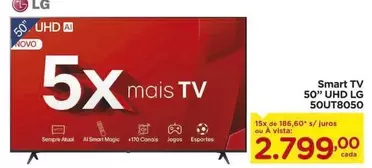 Oferta de LG - Smart Tv 50" UHD 50" 50U8050 por R$2799 em Carrefour