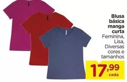 Oferta de Lisa - Blusa Basica Manga Curta por R$17,99 em Carrefour