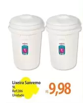 Oferta de Sanremo - Lixeira por R$9,98 em Atacadão