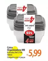 Oferta de MB - Caixa Organizadora por R$5,99 em Atacadão