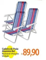 Oferta de Bel - Cadeira De Praia Alumínio por R$89,9 em Atacadão