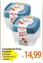 Oferta de Sanremo - Conjunto De Potes por R$14,99 em Atacadão