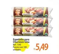 Oferta de Gina - Espetinho Para Churrasco por R$5,49 em Atacadão