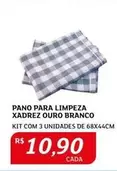 Oferta de Ouro - Pano Para Limpeza Xadrez  Branco por R$10,9 em Assaí Atacadista