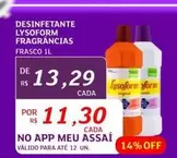 Oferta de Lysoform - Desinfetante por R$11,3 em Assaí Atacadista