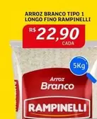 Oferta de Rampinelli - Arroz Branco Tipo 1 Longo Fino por R$22,9 em Assaí Atacadista