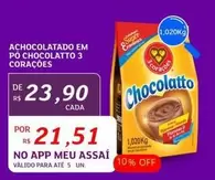 Oferta de 3 Corações - Achocolatado Em Pó Chocolatto por R$23,9 em Assaí Atacadista