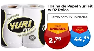 Oferta de Yuri - Toalha De Papel Fit   por R$2,79 em Tonin Superatacado